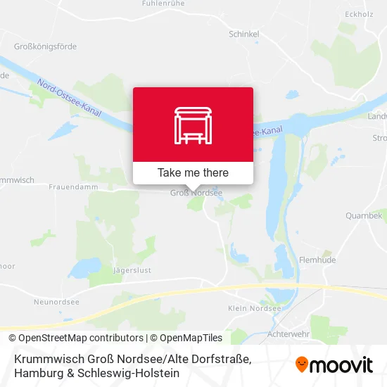 Карта Krummwisch Groß Nordsee / Alte Dorfstraße
