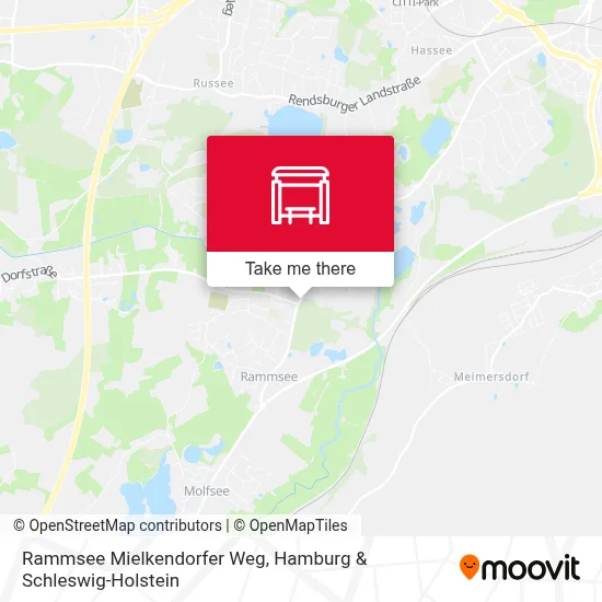 Rammsee Mielkendorfer Weg map