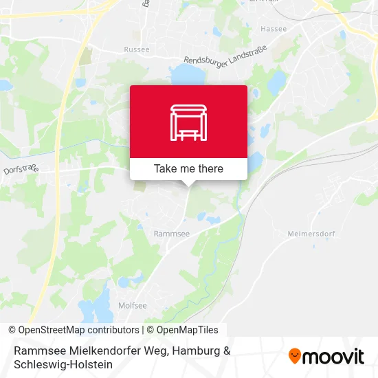 Rammsee Mielkendorfer Weg map
