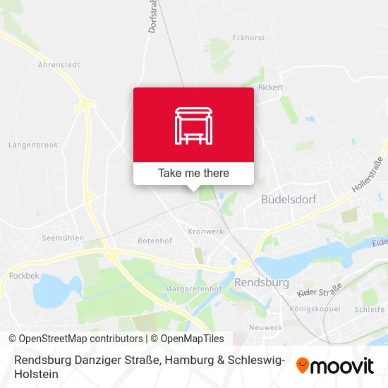 Rendsburg Danziger Straße map