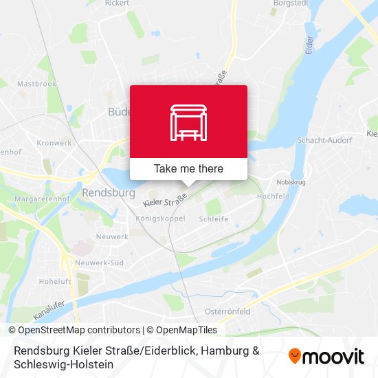 Rendsburg Kieler Straße / Eiderblick map