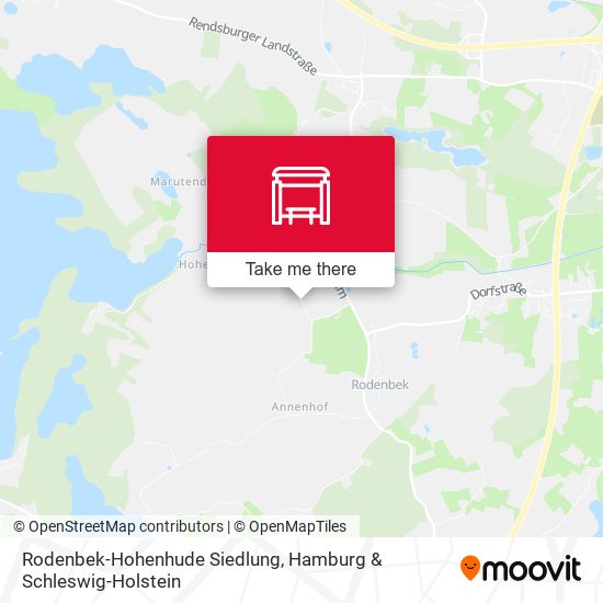 Rodenbek-Hohenhude Siedlung map