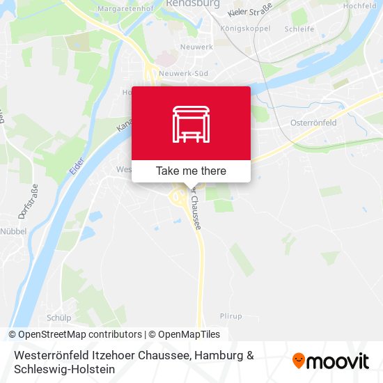 Westerrönfeld Itzehoer Chaussee map