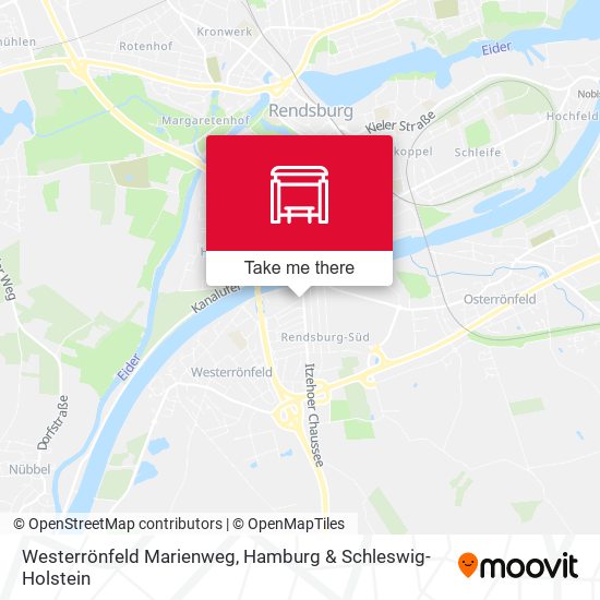 Westerrönfeld Marienweg map