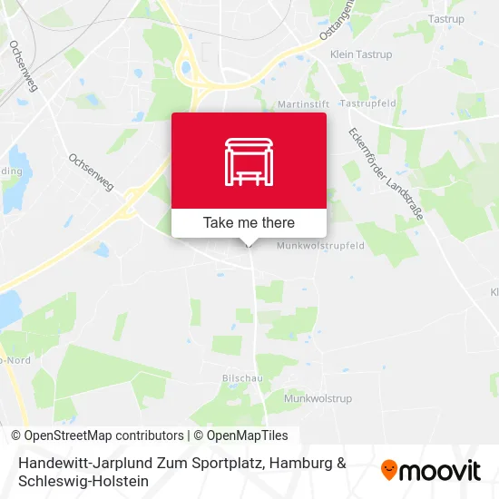 Карта Handewitt-Jarplund Zum Sportplatz