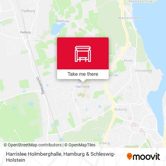 Harrislee Holmberghalle map