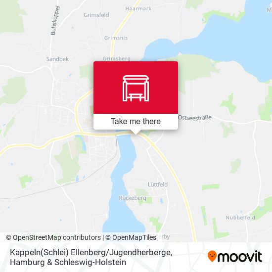 Карта Kappeln(Schlei) Ellenberg / Jugendherberge