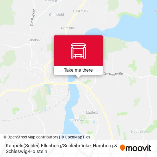 Карта Kappeln(Schlei) Ellenberg / Schleibrücke