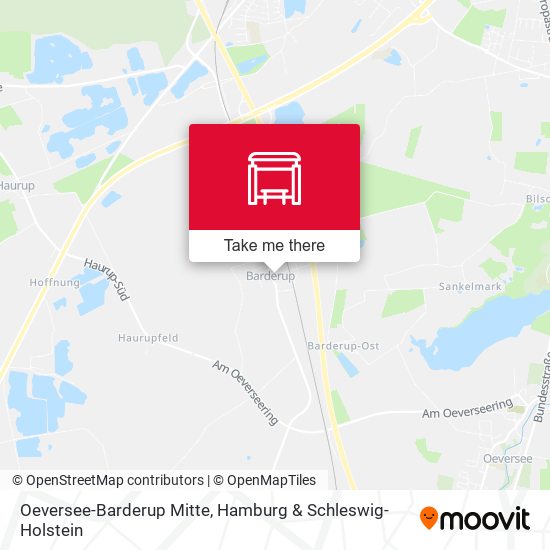 Oeversee-Barderup Mitte map