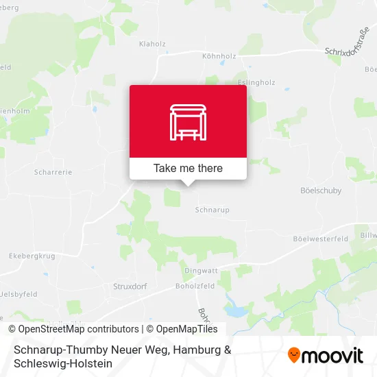 Карта Schnarup-Thumby Neuer Weg