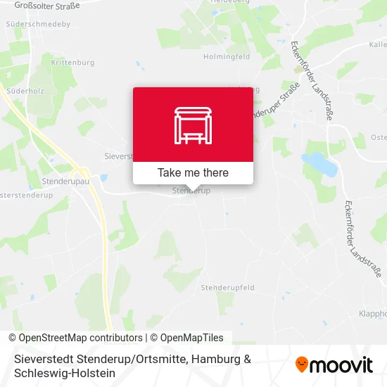 Карта Sieverstedt Stenderup / Ortsmitte