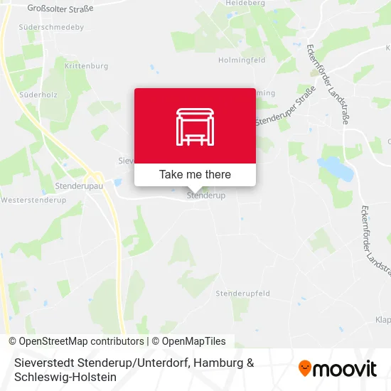 Карта Sieverstedt Stenderup / Unterdorf