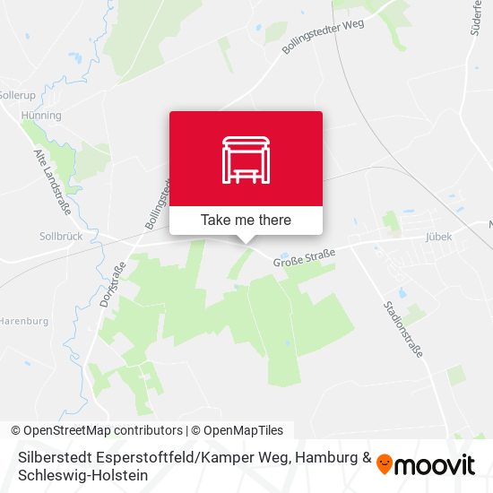 Silberstedt Esperstoftfeld / Kamper Weg map