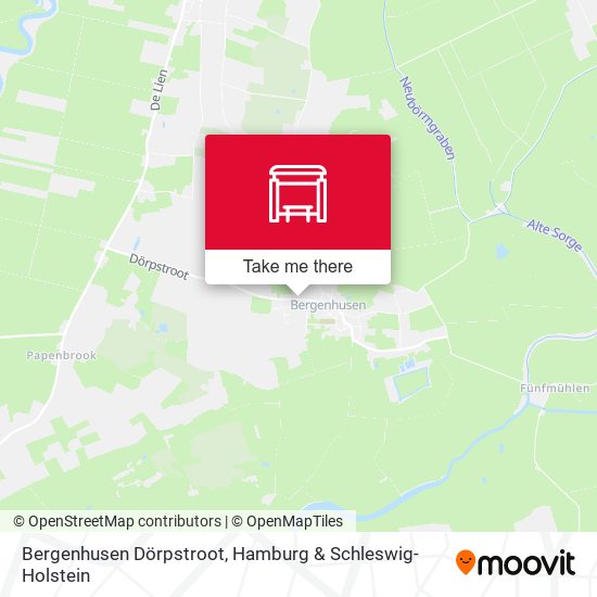 Bergenhusen Dörpstroot map