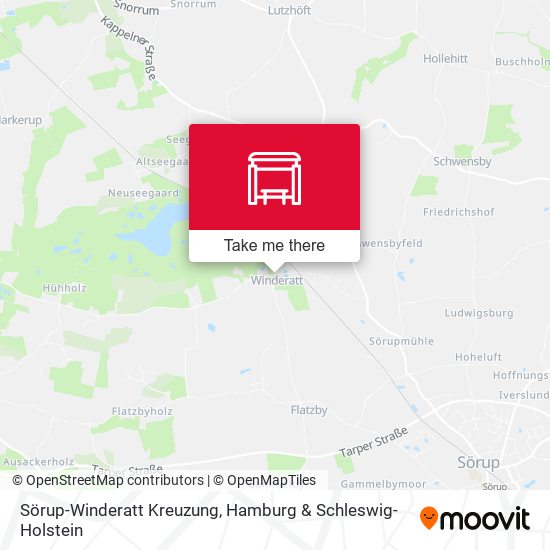 Sörup-Winderatt Kreuzung map