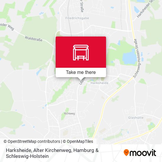 Harksheide, Alter Kirchenweg map