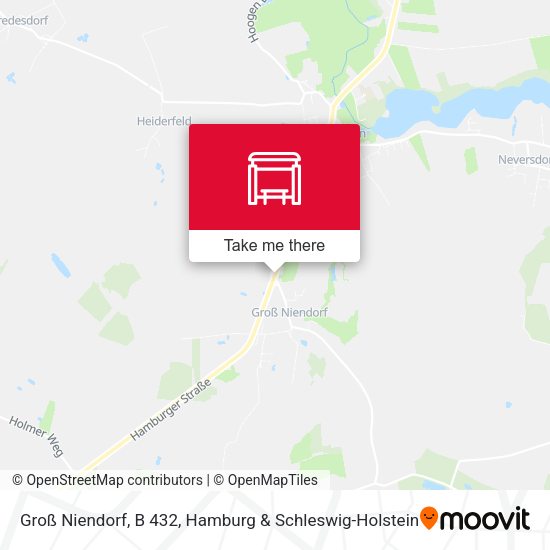 Groß Niendorf, B 432 map