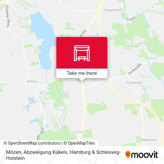Карта Mözen, Abzweigung Kükels