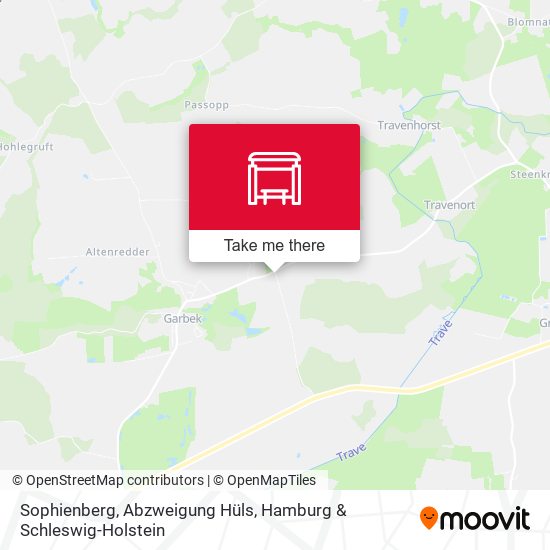 Sophienberg, Abzweigung Hüls map
