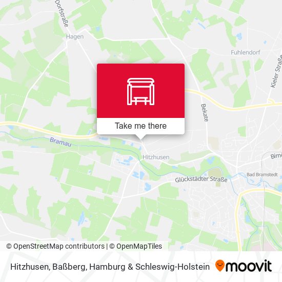 Hitzhusen, Baßberg map