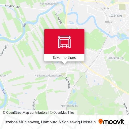 Itzehoe Mühlenweg map