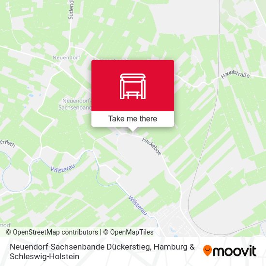 Neuendorf-Sachsenbande Dückerstieg map