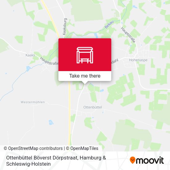 Ottenbüttel Böverst Dörpstraat map