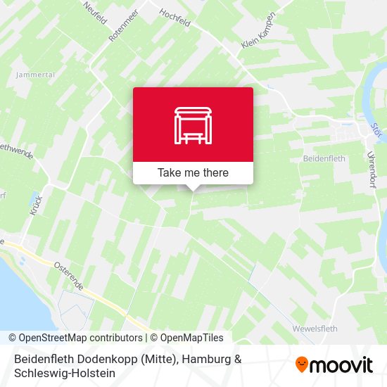 Beidenfleth Dodenkopp (Mitte) map