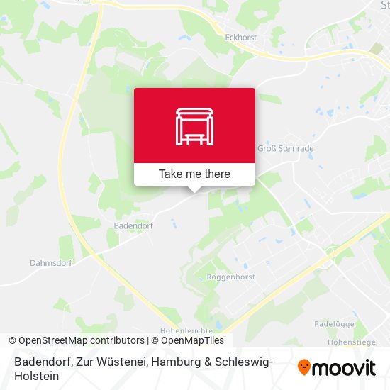 Badendorf, Zur Wüstenei map