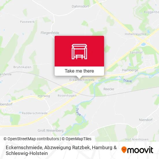 Карта Eckernschmiede, Abzweigung Ratzbek