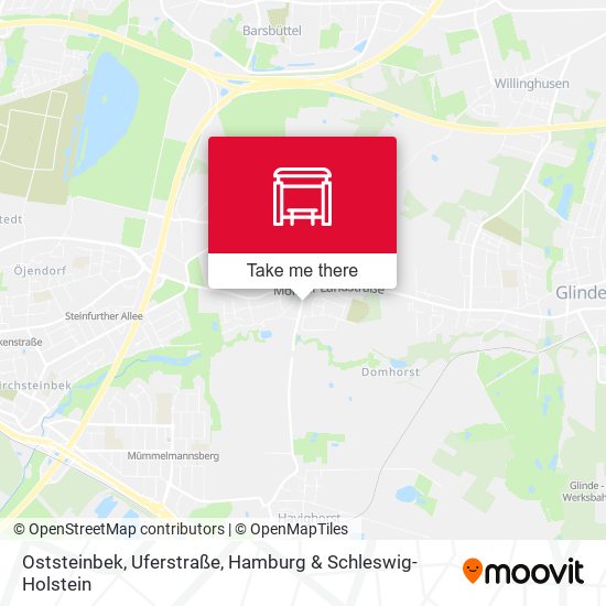 Oststeinbek, Uferstraße map