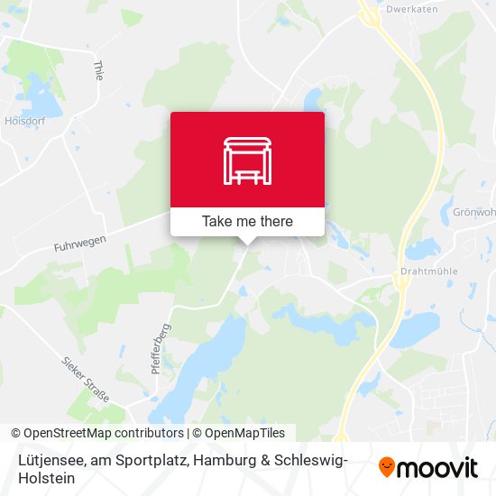 Lütjensee, am Sportplatz map