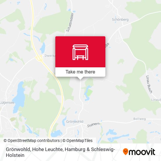 Grönwohld, Hohe Leuchte map