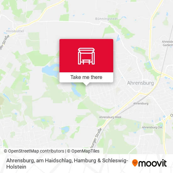 Карта Ahrensburg, am Haidschlag
