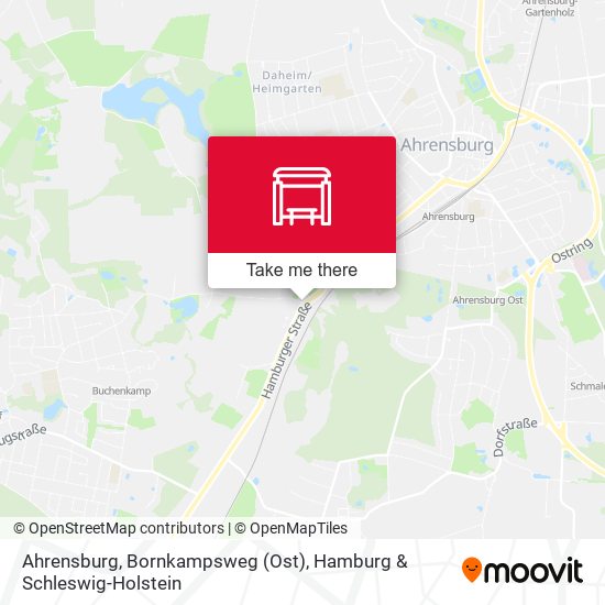 Ahrensburg, Bornkampsweg (Ost) map
