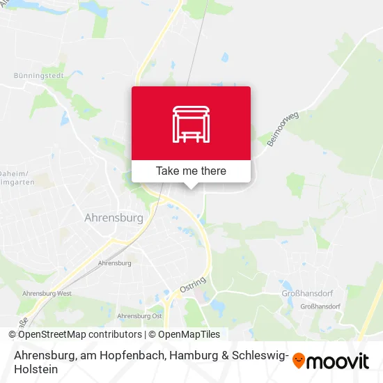 Карта Ahrensburg, am Hopfenbach