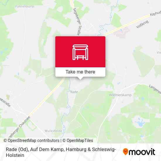 Карта Rade (Od), Auf Dem Kamp