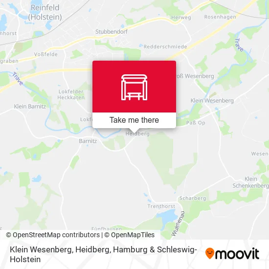 Карта Klein Wesenberg, Heidberg