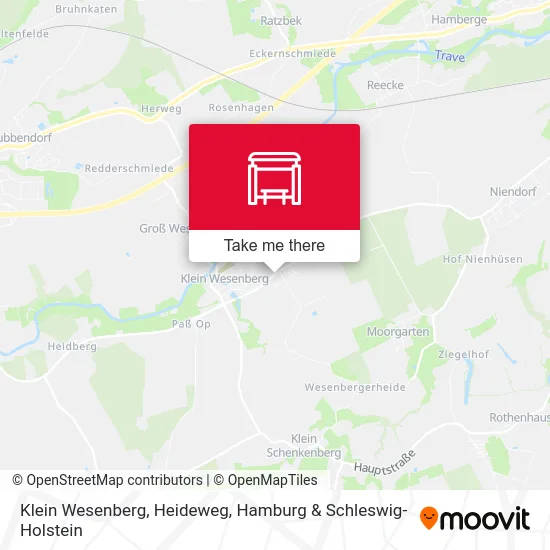 Карта Klein Wesenberg, Heideweg