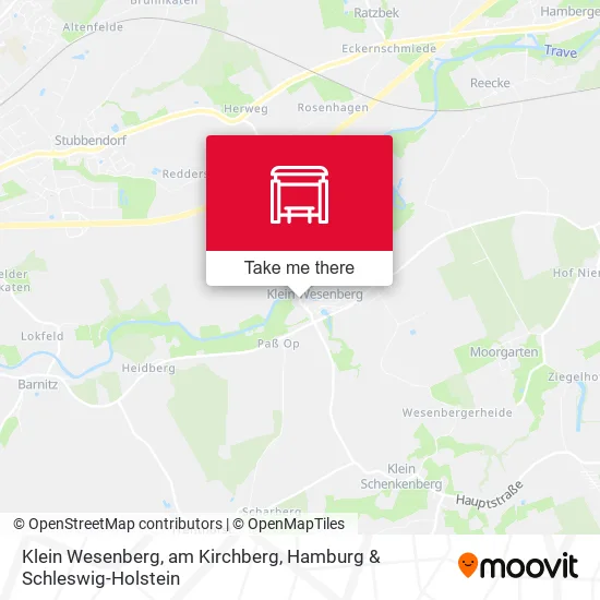 Карта Klein Wesenberg, am Kirchberg