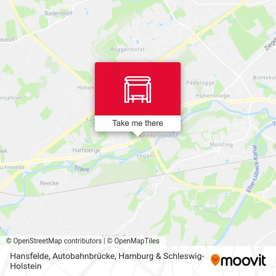 Карта Hansfelde, Autobahnbrücke