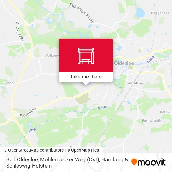 Карта Bad Oldesloe, Möhlenbecker Weg (Ost)