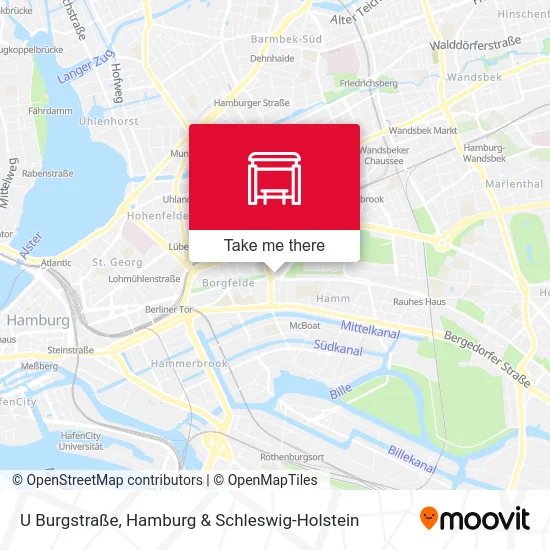 Карта U Burgstraße