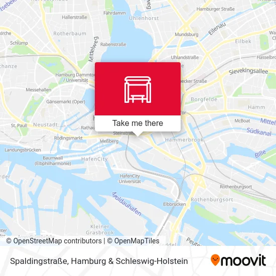 Карта Spaldingstraße