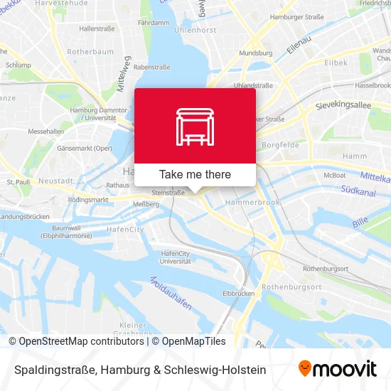 Карта Spaldingstraße