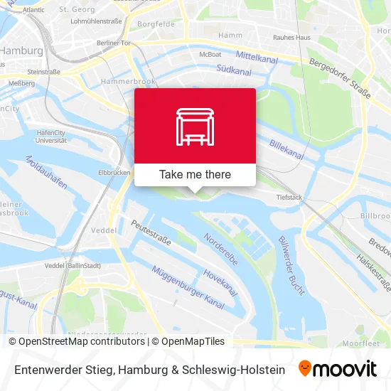 Карта Entenwerder Stieg