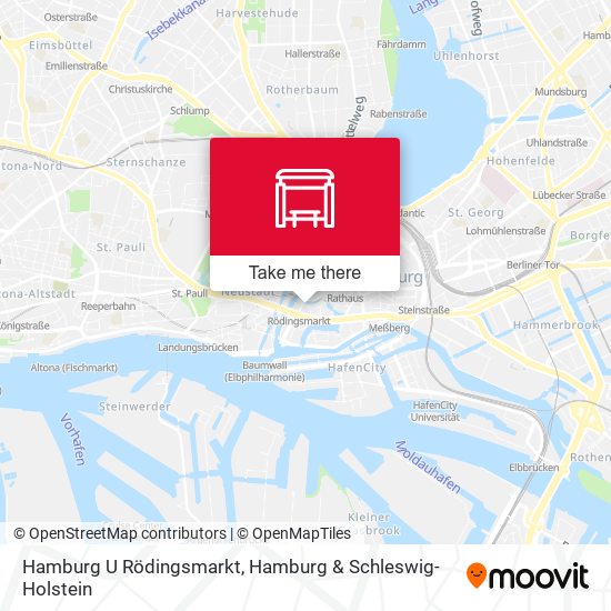 Hamburg U Rödingsmarkt map