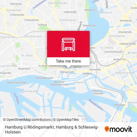 Карта Hamburg U Rödingsmarkt
