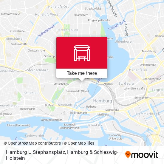 Hamburg U Stephansplatz map