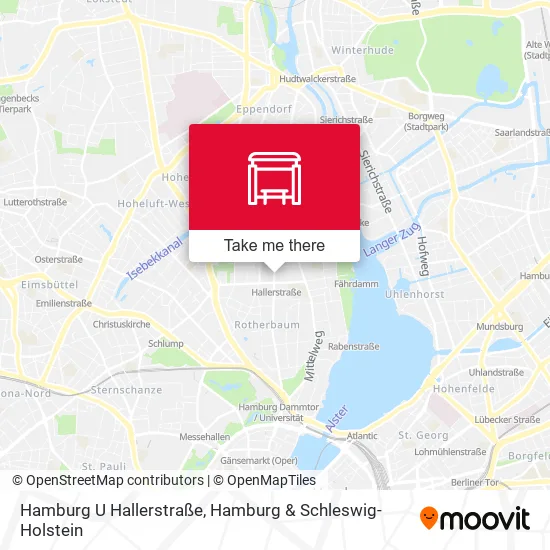 Карта Hamburg U Hallerstraße
